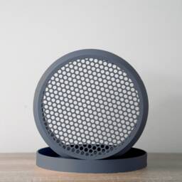 "Sierra Planter With Drainage & Saucer in Stone Blue, Unique 3D-Printed Plant Pot, Small To Large Sizes 4"" 5"" 6"" 7"" 8" - thumbnail 4