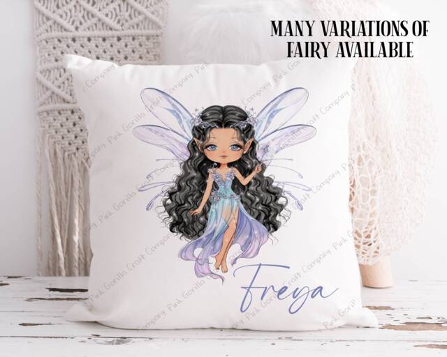 Pillow For Her, Gift Fairy Girl, Personalised Fairy, Cushion, Female Birthday, Character Cushion, Girls Gift - image 1