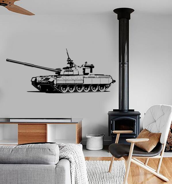 Wall Vinyl Heavy Tank Military Forces War Guaranteed Quality Decal Mural Art 1633Dz - image 1
