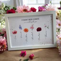 Birth Month Personalised Flower Print - Mother's Grandma's Garden Mothers Day Gift - thumbnail 3