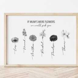 Birth Month Personalised Flower Print - Mother's Grandma's Garden Mothers Day Gift - thumbnail 2