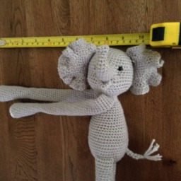 Crocheted Elephant Curtain Tie Backs, Nursery Decor - thumbnail 4