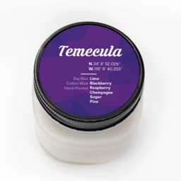 Temecula California Soy Wax Candle, Hand Poured Mason Jar Small Batch Custom Eco Friendly Farmhouse Decor