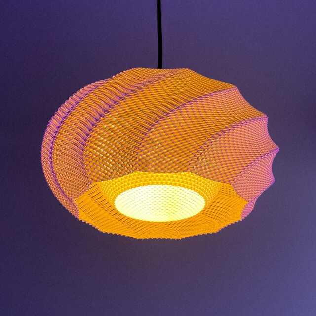 Ofelia Pendant Lamp, Modern Ripple Mesh Contemporary 3D Printed Lighting - image 1