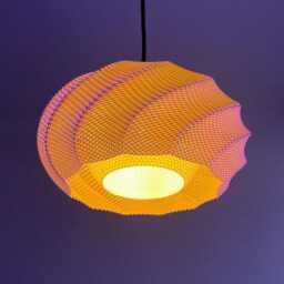 Ofelia Pendant Lamp, Modern Ripple Mesh Contemporary 3D Printed Lighting - thumbnail 1