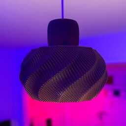 Ofelia Pendant Lamp, Modern Ripple Mesh Contemporary 3D Printed Lighting - thumbnail 4