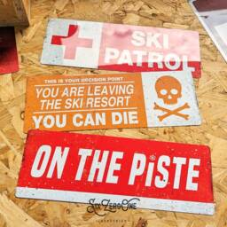 Ski Patrol Metal Sign Horizontal - Vintage Worn Rusty Look Print Holiday Slopes Alpes Skiing Snowboarding - thumbnail 2