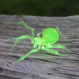 Uranium Glass Spider Vaseline Figurine Pendant Uv - thumbnail 3