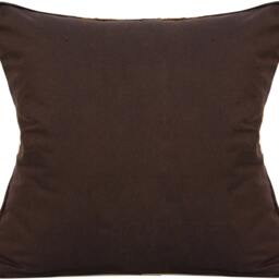 Brocade Velvet Chenille Pillow Cover - Brown & Orange Geometric Mid Century Quick Ship - thumbnail 2