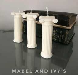 The Three Pillars Columns Roman Greek Candle Set Statement Fragranced Luxury Soy Wax - thumbnail 1