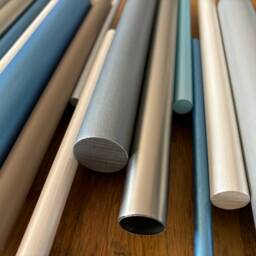 Modern Metallic Blue Wood Wall Art Metal Accents - thumbnail 3