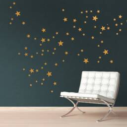 Gold Stars Wall Decals, 64 Mixed Size Star Decals, 2, 5 Up To 7 cm Sized, Star Stickers, Kids & Bedroom Nursery & Home Decor - thumbnail 3