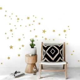 Gold Stars Wall Decals, 64 Mixed Size Star Decals, 2, 5 Up To 7 cm Sized, Star Stickers, Kids & Bedroom Nursery & Home Decor - thumbnail 2