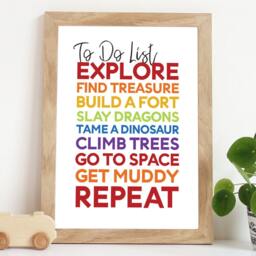Boys Nursery Print, Rainbow Prints, Playroom Quote, Wall Art, Bedroom Decor - thumbnail 1