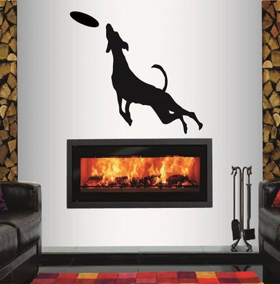 In-Style Decals Wall Vinyl Decal Home Decor Art Sticker Cute Dog Playing Fetch Ball Play Room Pet Shop Grooming Salon Removable Design 378 - image 1