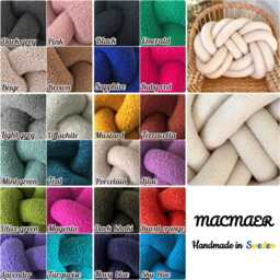 White Boucle Knot Pillow in Infinity - 24 Colors To Match Any Style - thumbnail 4