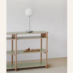 Any Shelf 240/4 - Mid-Century Modern Shelving Unit White Oak Bookcase, Tv Stand - thumbnail 3