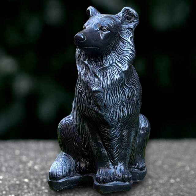 Unique Collie Dog Sculpture Concrete Statue Outdoor Scottish Ornament Memorial Figurine Handmade Art Dog Lover Gift - image 1