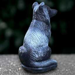 Unique Collie Dog Sculpture Concrete Statue Outdoor Scottish Ornament Memorial Figurine Handmade Art Dog Lover Gift - thumbnail 4