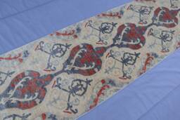 12 Ft Runner Rug, Beige Gray Red Afghan Hand Knotted Veg Dyes Wool Geometric Floral Design Oriental Hallway Rug 3x12 - thumbnail 1