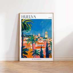 Huelva Spain Travel Poster Tropical Wall Art Print - thumbnail 3