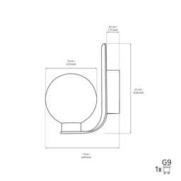 Chrome Glass Globe Wall Sconce - Modern Minimalist Lighting - thumbnail 4
