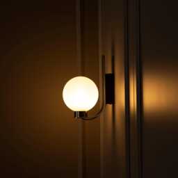 Chrome Glass Globe Wall Sconce - Modern Minimalist Lighting