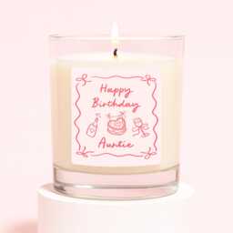 Aunty Candle - Birthday Gift For My Aunt Auntie Happy Label - thumbnail 1