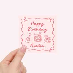 Aunty Candle - Birthday Gift For My Aunt Auntie Happy Label - thumbnail 2