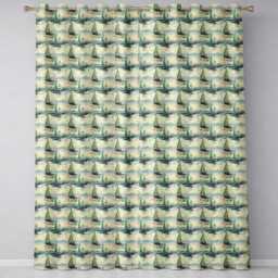 Classic Sailboats Sea Painting Style Seamless Pattern Readymade Eyelet Ring Top Thermal 100% Blackout Curtains - thumbnail 2