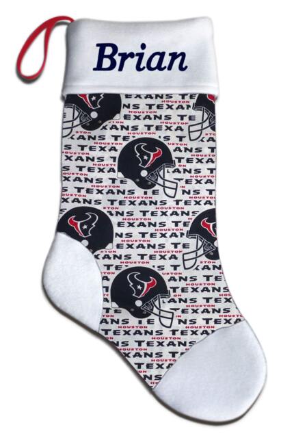 Personalized Nfl Houston Texans Football Christmas Stocking Embroidered