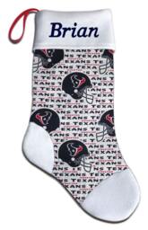 Personalized Nfl Houston Texans Football Christmas Stocking Embroidered