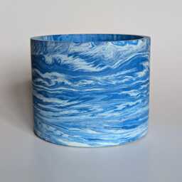 Handmade Plant Pot Colourful Abstract Marble Design - thumbnail 3