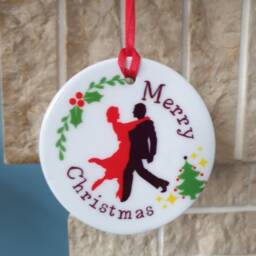 Ballroom Dancer Christmas Tree Decoration With Lovely Themed Design - thumbnail 2