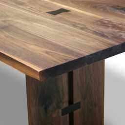 Magnolia Walnut Dining Table With Butterfly Ties - thumbnail 3