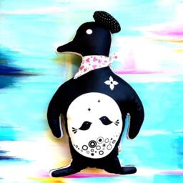 Black Penguin Plush Pillow - thumbnail 4