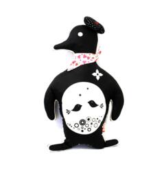 Black Penguin Plush Pillow - thumbnail 1