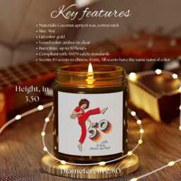 I'm 50 & I Like To Kick, Sally O'malley Is Candle, 50Th Birthday Gift, 50 Year Old, 50Th Gift, Funny Birthday Candle - thumbnail 2