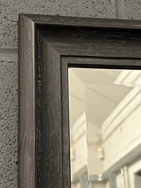 Handcrafted Aged Black Distressed Mirror With Bevelled Glass - Cumbria Artisan Home Decor - image 1