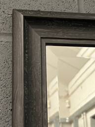 Handcrafted Aged Black Distressed Mirror With Bevelled Glass - Cumbria Artisan Home Decor