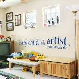 Every Child Is An Artist Decal - Art Wall Masterpieces Pablo Picasso Decal-Vinyl Sticker 121 - thumbnail 2