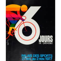 Six Days Of Grenoble 1977 Track Cycling Poster - thumbnail 2