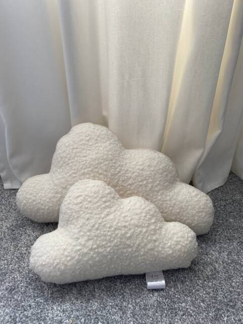 Boucle Cloud Cushion - Handmade Neutral Nursery Decor New Baby Gift - image 1