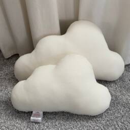Boucle Cloud Cushion - Handmade Neutral Nursery Decor New Baby Gift - thumbnail 3