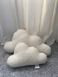 Boucle Cloud Cushion - Handmade Neutral Nursery Decor New Baby Gift - thumbnail 1
