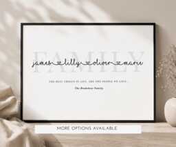 Personalised Family Names Print - New Home Wall Art Prints - Digital Download Available - thumbnail 1