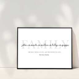 Personalised Family Names Print - New Home Wall Art Prints - Digital Download Available - thumbnail 3