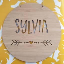 Personalised Wooden Wall/Door Hanging - Arrow-Heart-Wall Hanging-Art-Kids Door Sign-Custom-Kids Gift-Baby Gift-Lasercut-Plaque