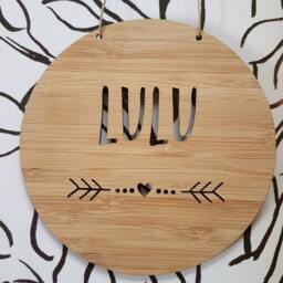 Personalised Wooden Wall/Door Hanging - Arrow-Heart-Wall Hanging-Art-Kids Door Sign-Custom-Kids Gift-Baby Gift-Lasercut-Plaque - thumbnail 3