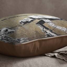 Banksy I Am Your Father 40cm Soft Knit Scatter Cushion Sofa Kitchen Office - thumbnail 2